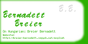 bernadett breier business card